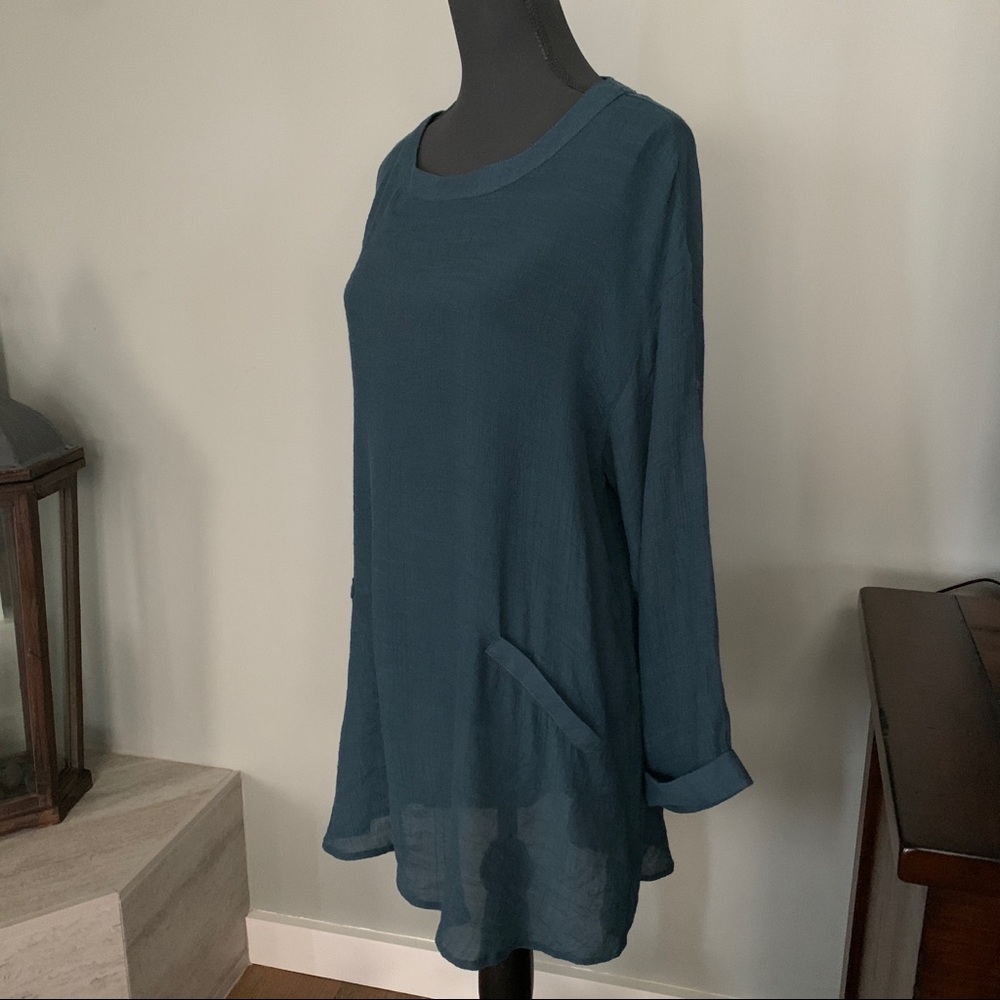 Teal Tunic Blouse